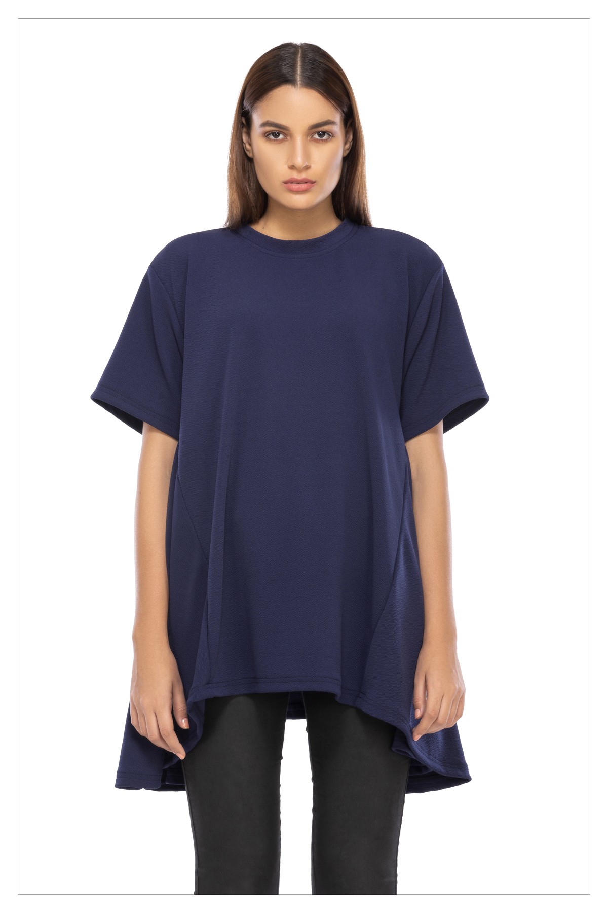 Solid Colour Relax Fit Jersey Top