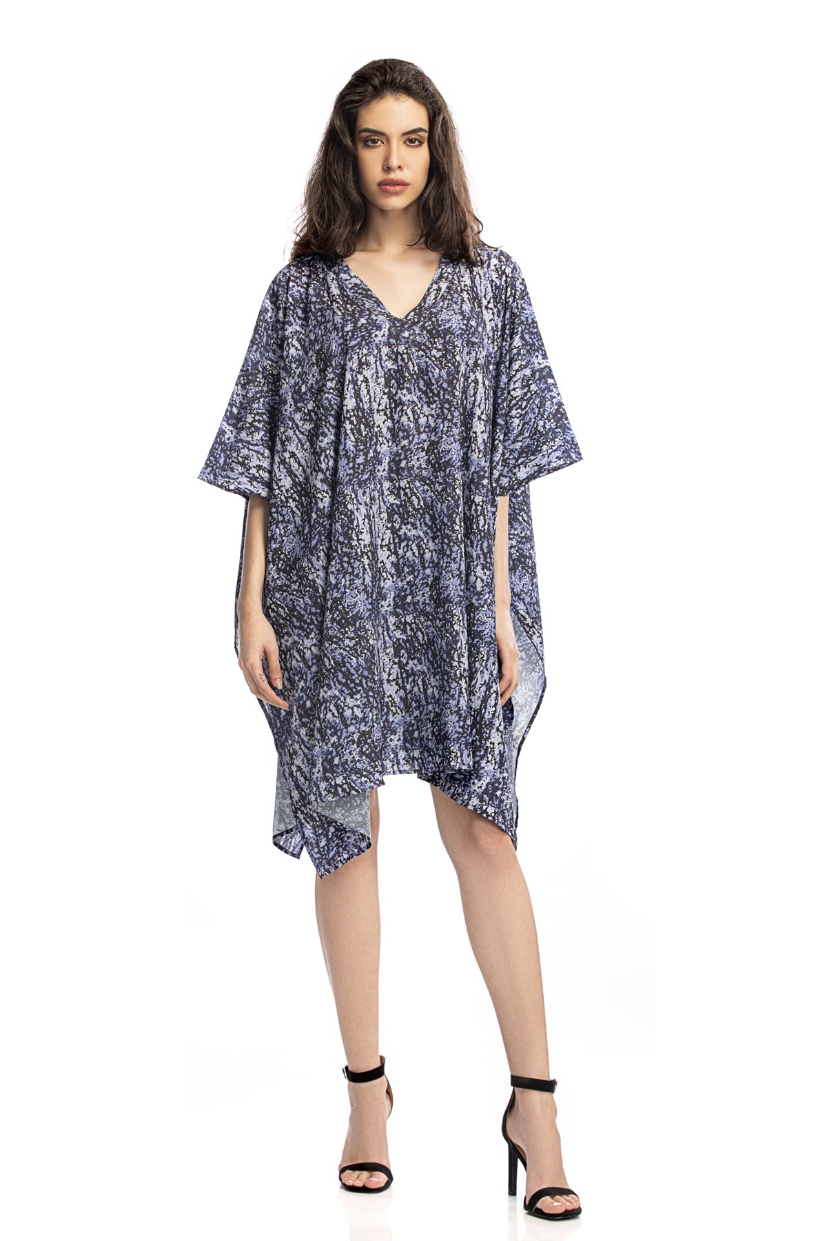 Organic Texture - Printed Silk Crepe Kaftan Dress